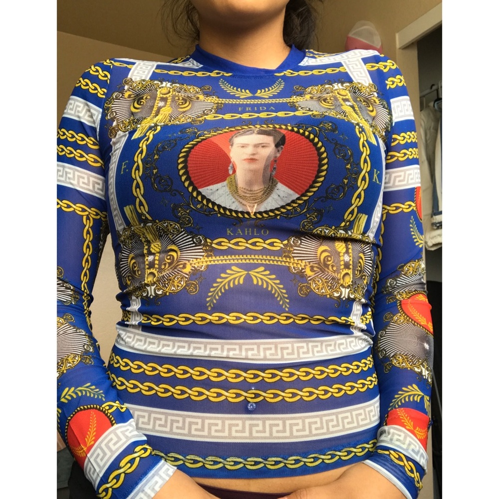 Frida Kahlo mesh shirt💙